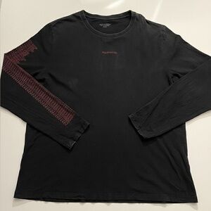 AllSaints Long-Sleeve Black Mens Shirt